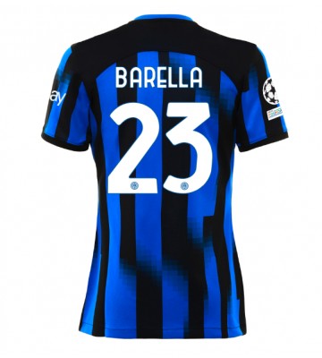 Inter Milan Nicolo Barella #23 Replika Hjemmebanetrøje Dame 2023-24 Kortærmet